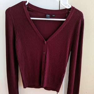 Simon's burgundy Cardigan
